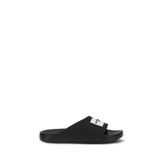 Givenchy Black Rubber Slip-on Slide Sandal