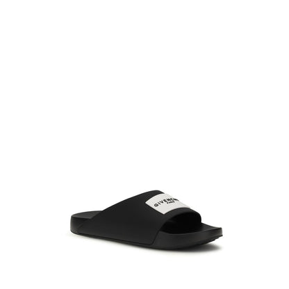Givenchy Black Rubber Slip-on Slide Sandal