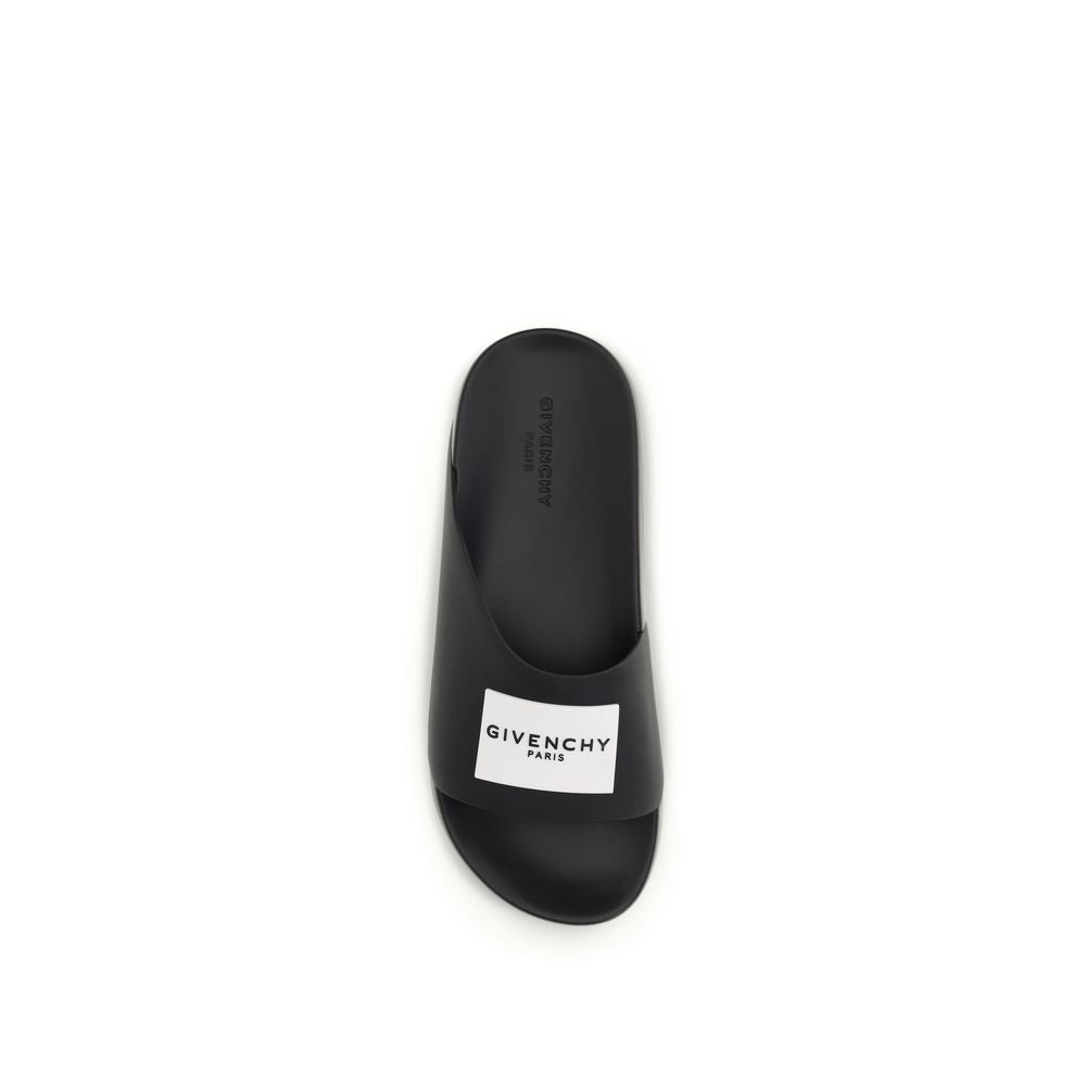 Givenchy Black Rubber Slip-on Slide Sandal
