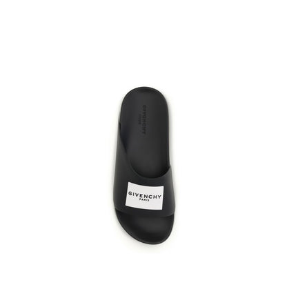 Givenchy Black Rubber Slip-on Slide Sandal