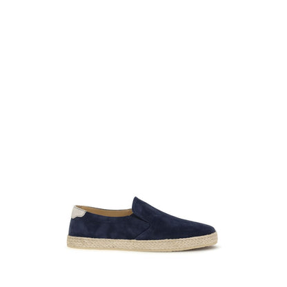 Brunello Cucinelli Blue Calf Leather Bos Taurus Espadrilles