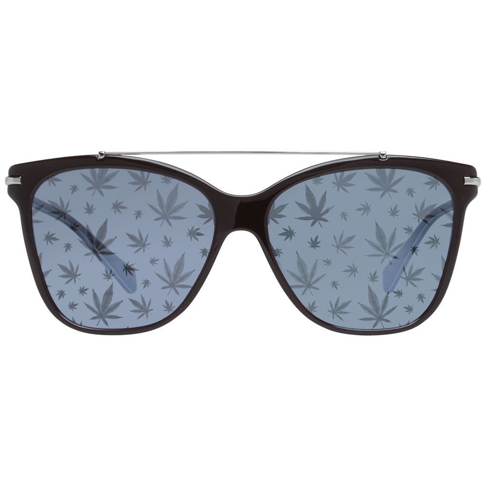 Police Women’s Sunglasses – Brown Butterfly Frame, Blue Lenses
