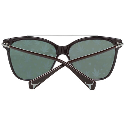 Police Women’s Sunglasses – Brown Butterfly Frame, Blue Lenses