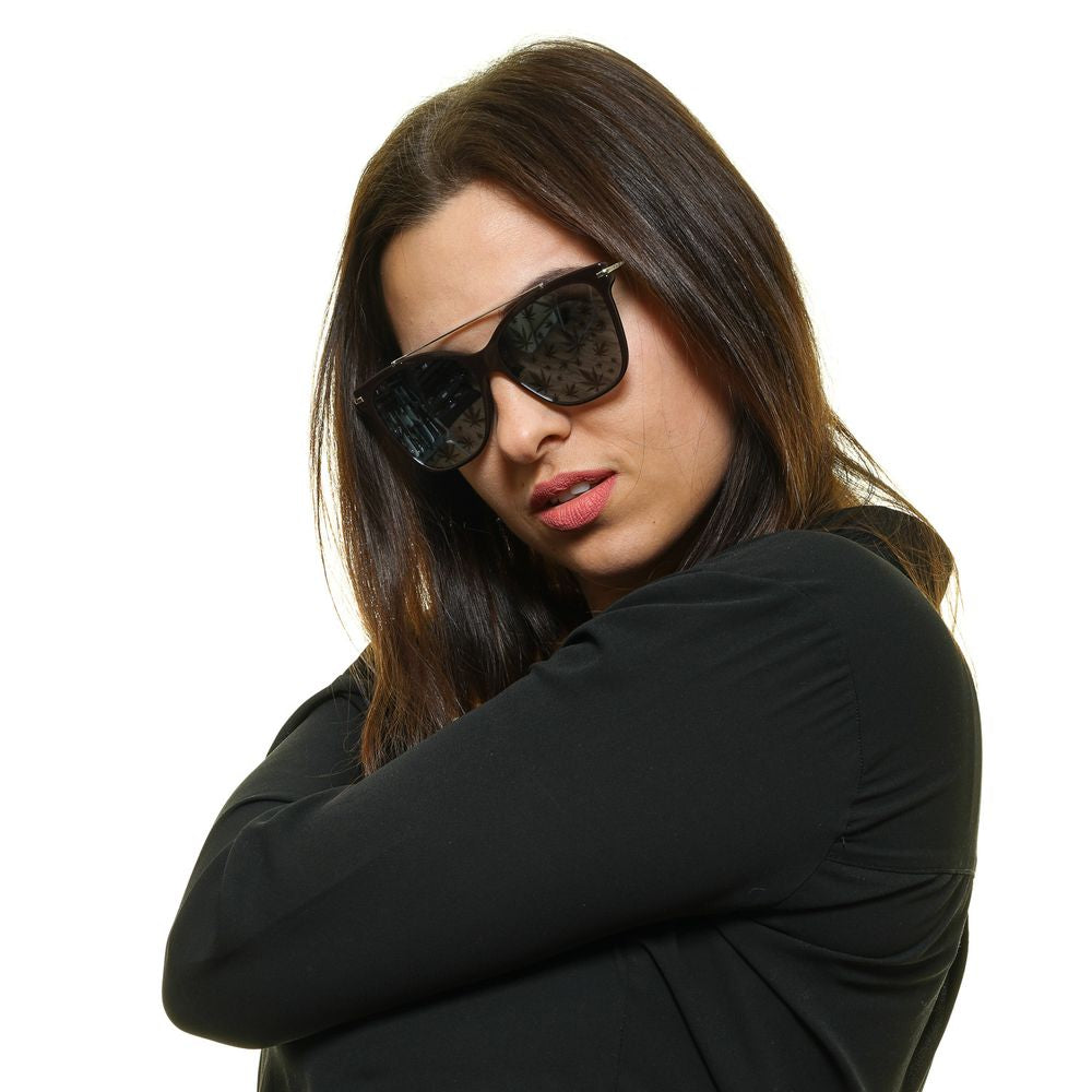 Police Women’s Sunglasses – Brown Butterfly Frame, Blue Lenses