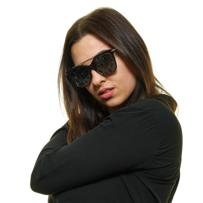 Police Women’s Sunglasses – Brown Butterfly Frame, Blue Lenses