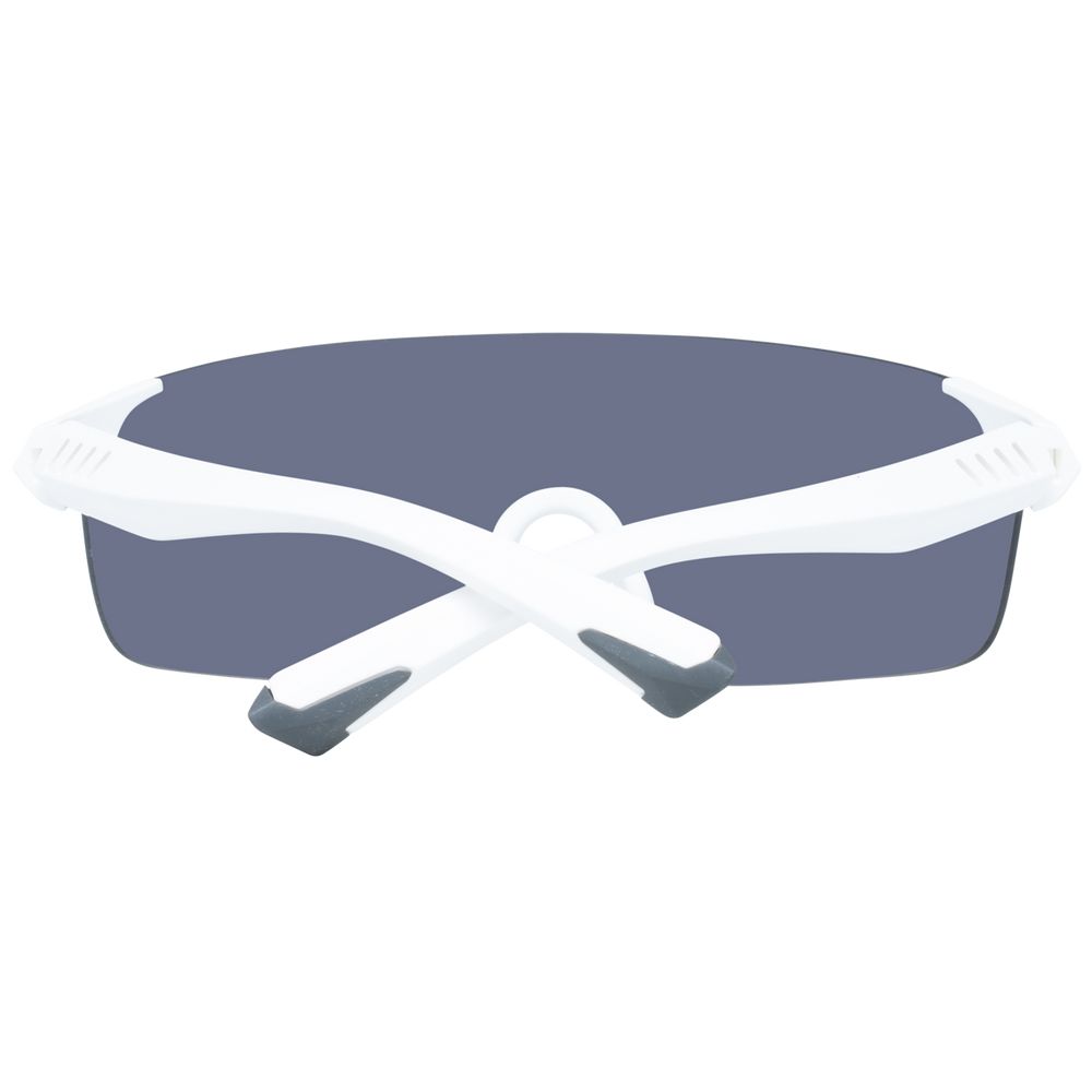 Fila Men’s Sunglasses – White Plastic Frame, Silver Lenses