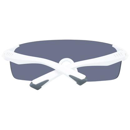 Fila Men’s Sunglasses – White Plastic Frame, Silver Lenses