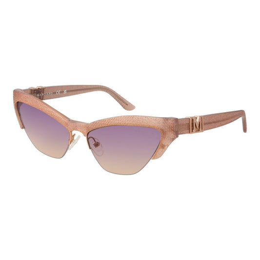 Marciano by Guess Women's Sunglasses – Rose Cat Eye Frame, Purple Lenses