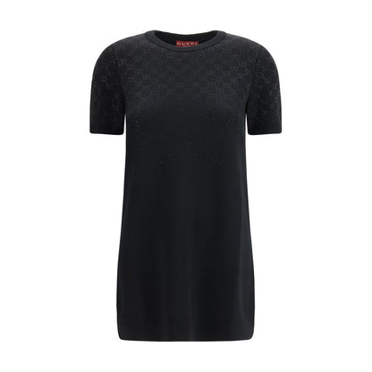Gucci Black Wool Blend Mini Dress