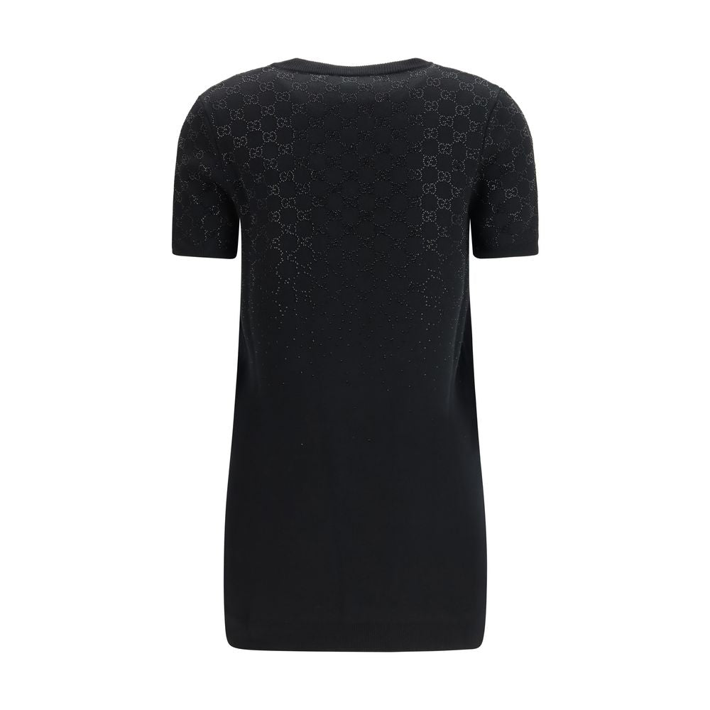 Gucci Black Wool Blend Mini Dress