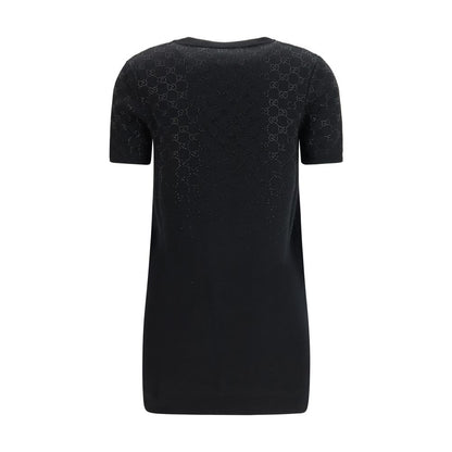 Gucci Black Wool Blend Mini Dress