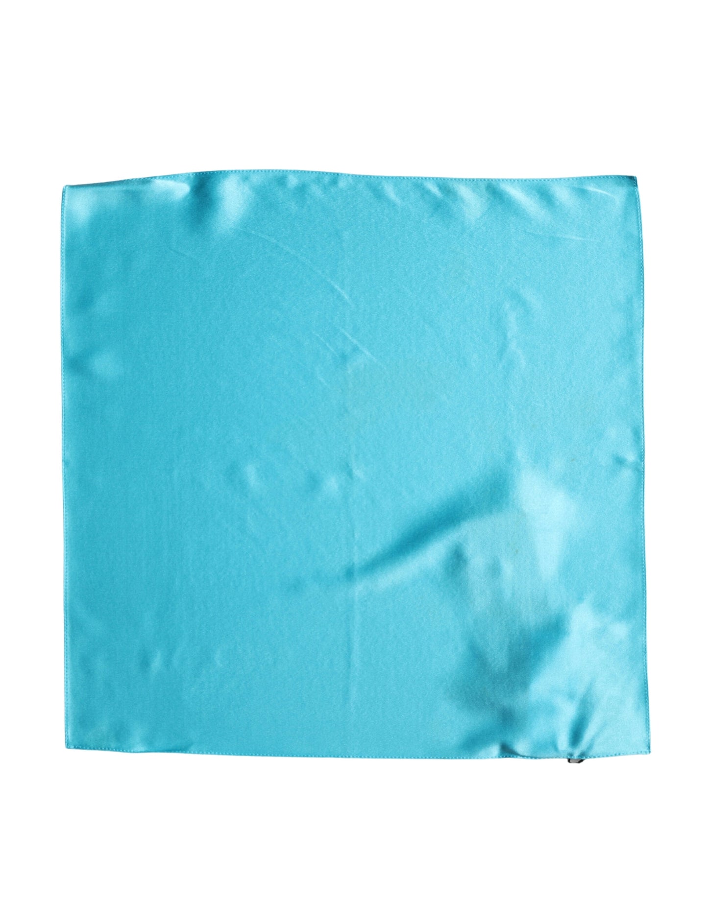 Dolce & Gabbana Turquoise Blue Silk Pocket Square Handkerchief