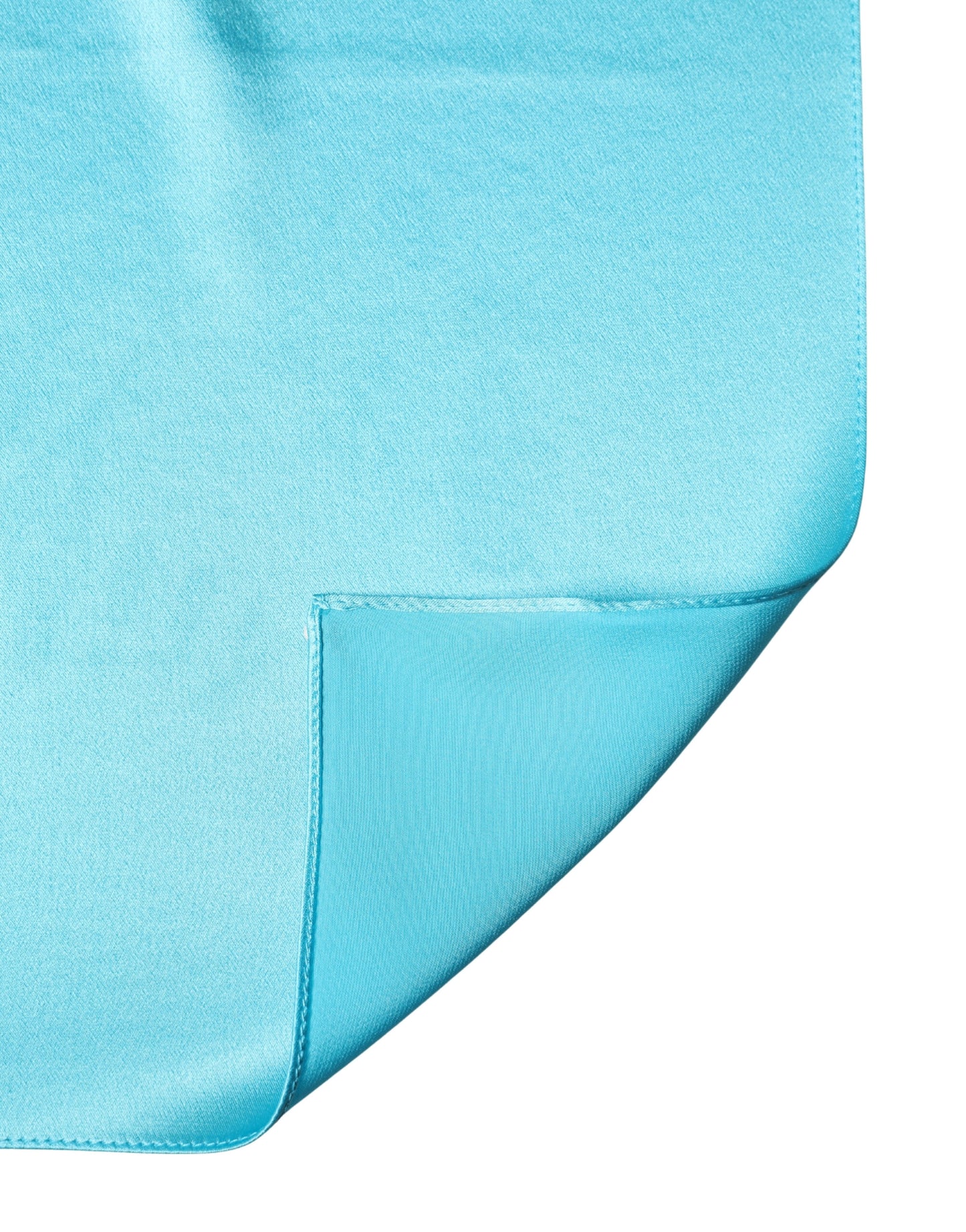 Dolce & Gabbana Turquoise Blue Silk Pocket Square Handkerchief