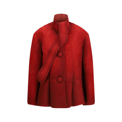 Prada Ruby Red Suede Jacket for Women