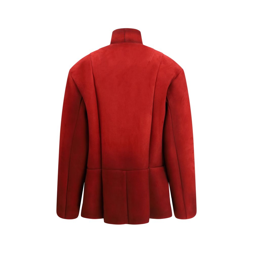Prada Ruby Red Suede Jacket for Women