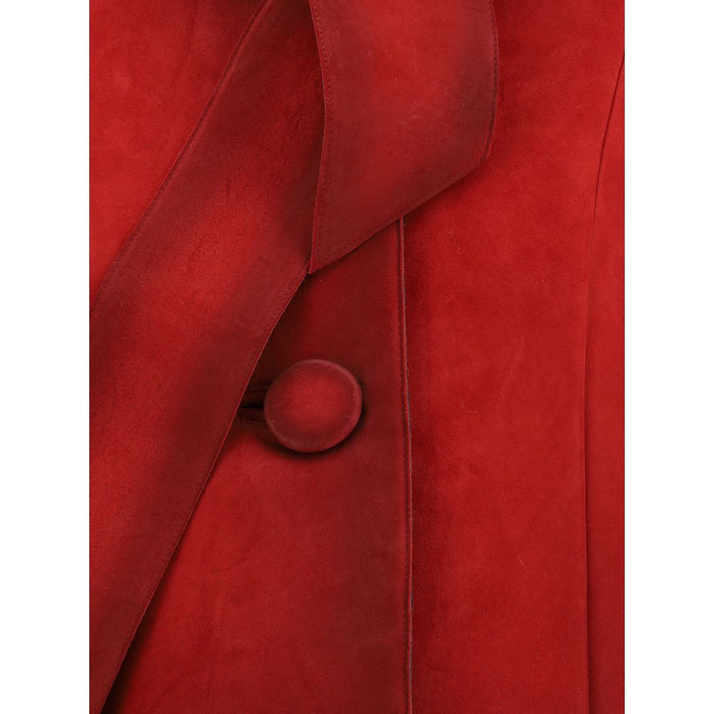 Prada Ruby Red Suede Jacket for Women