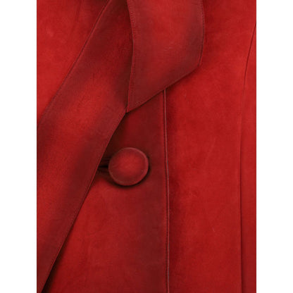 Prada Ruby Red Suede Jacket for Women