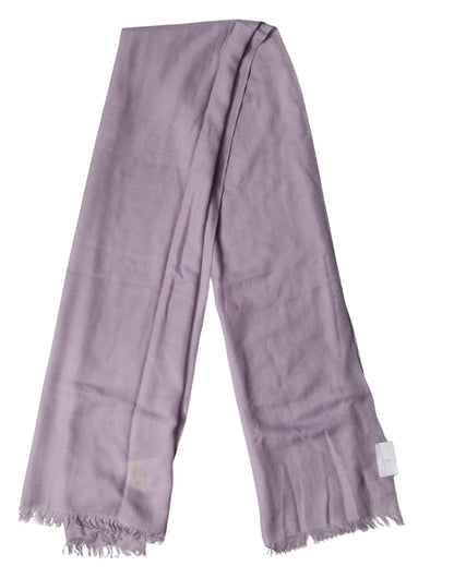 Brunello Cucinelli Purple Cashmere Silk Fringe Wrap 200cm x 95cm Scarf