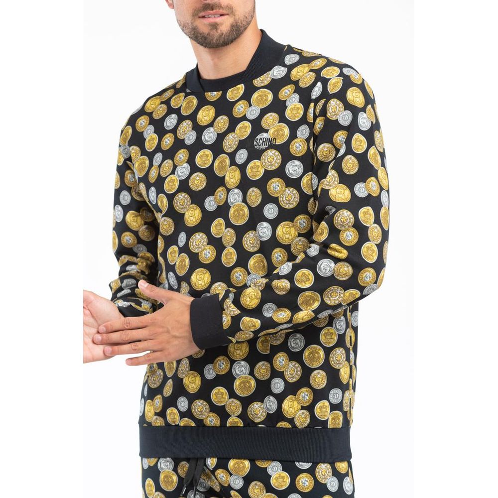 Moschino Black Fantasy Cotton Sweatshirt