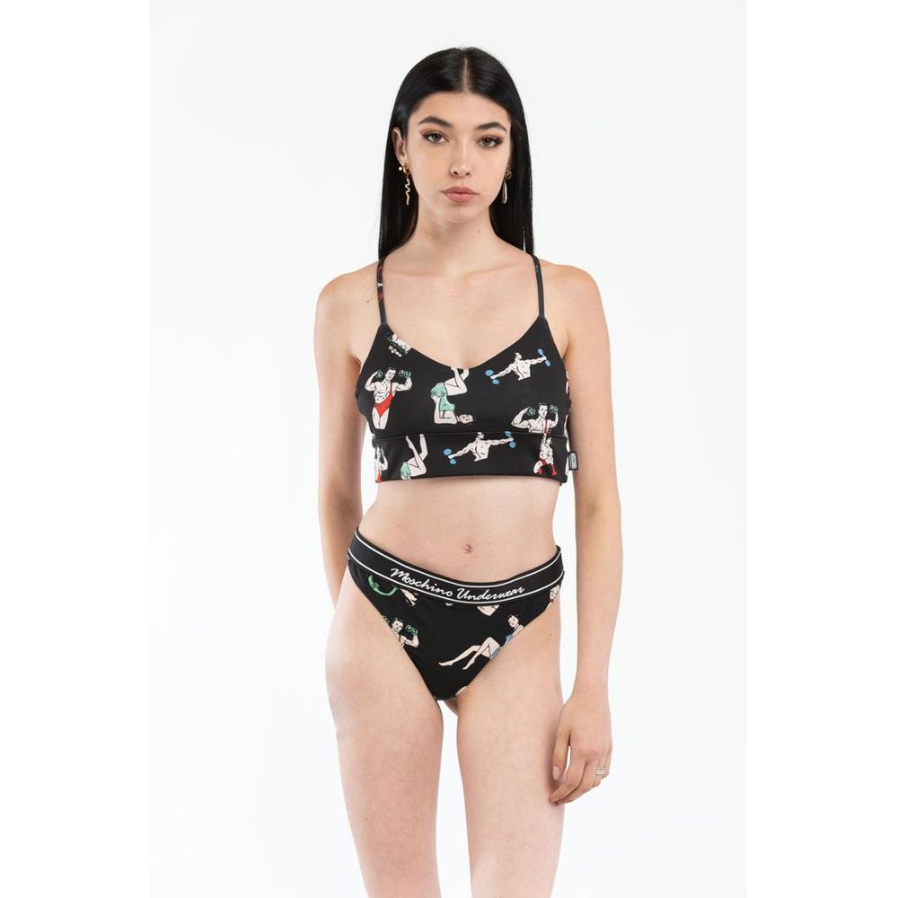 Moschino Black Polyester Tank Tops for Women