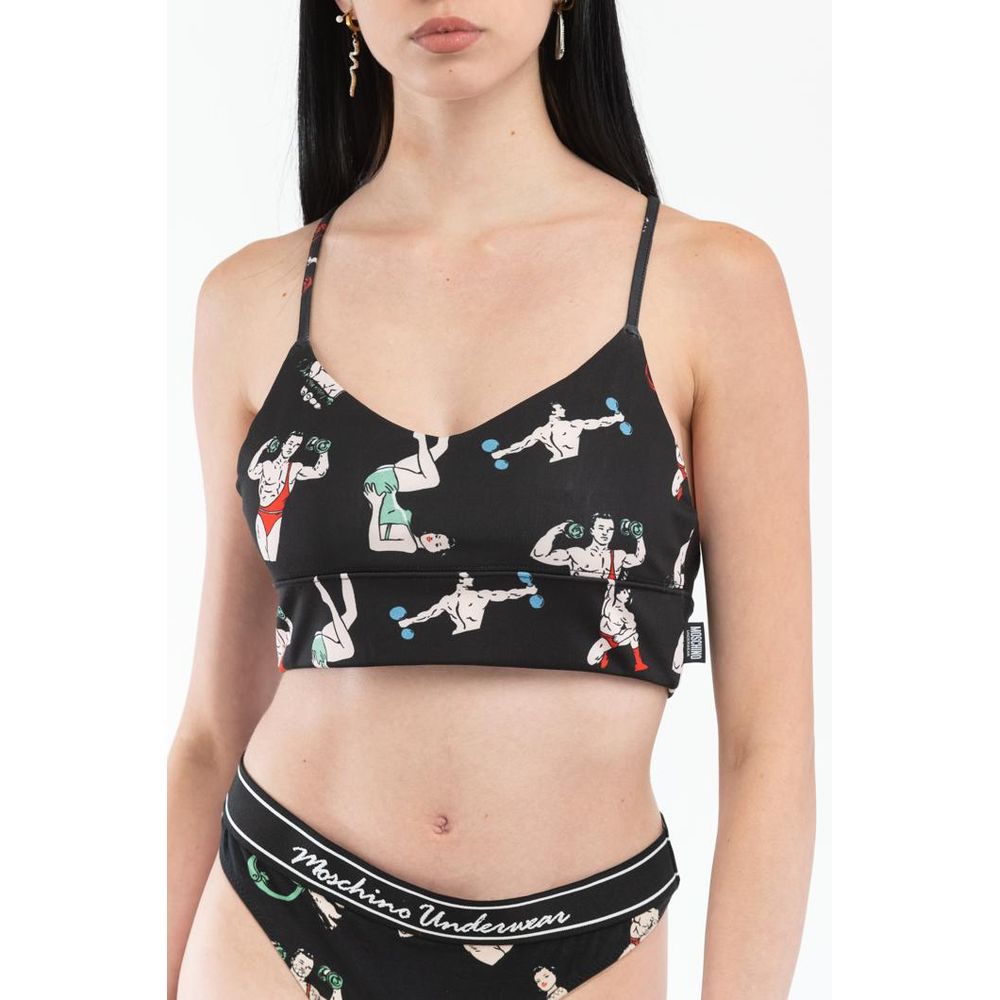 Moschino Black Polyester Tank Tops for Women
