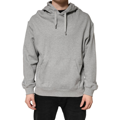 Dolce & Gabbana Gray Cotton Hooded Sweatshirt