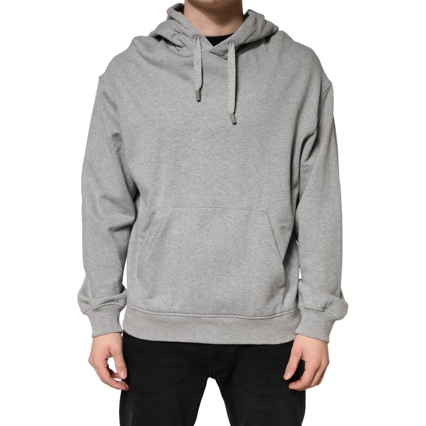 Dolce & Gabbana Gray Cotton Hooded Sweatshirt