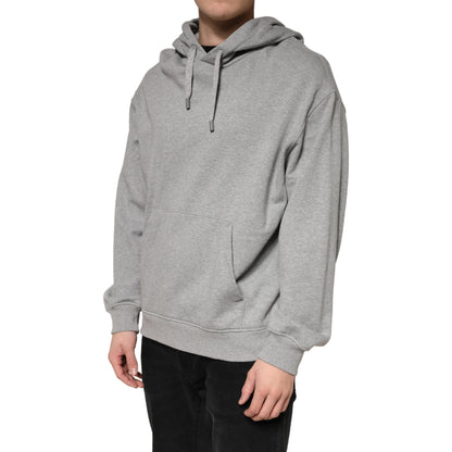 Dolce & Gabbana Gray Cotton Hooded Sweatshirt