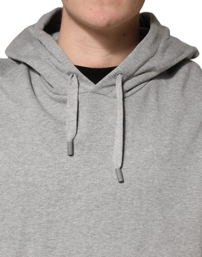Dolce & Gabbana Gray Cotton Hooded Sweatshirt