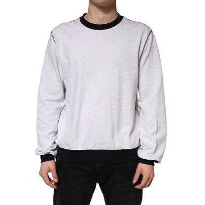 Dolce & Gabbana Light Grey Cotton Crewneck Sweatshirt