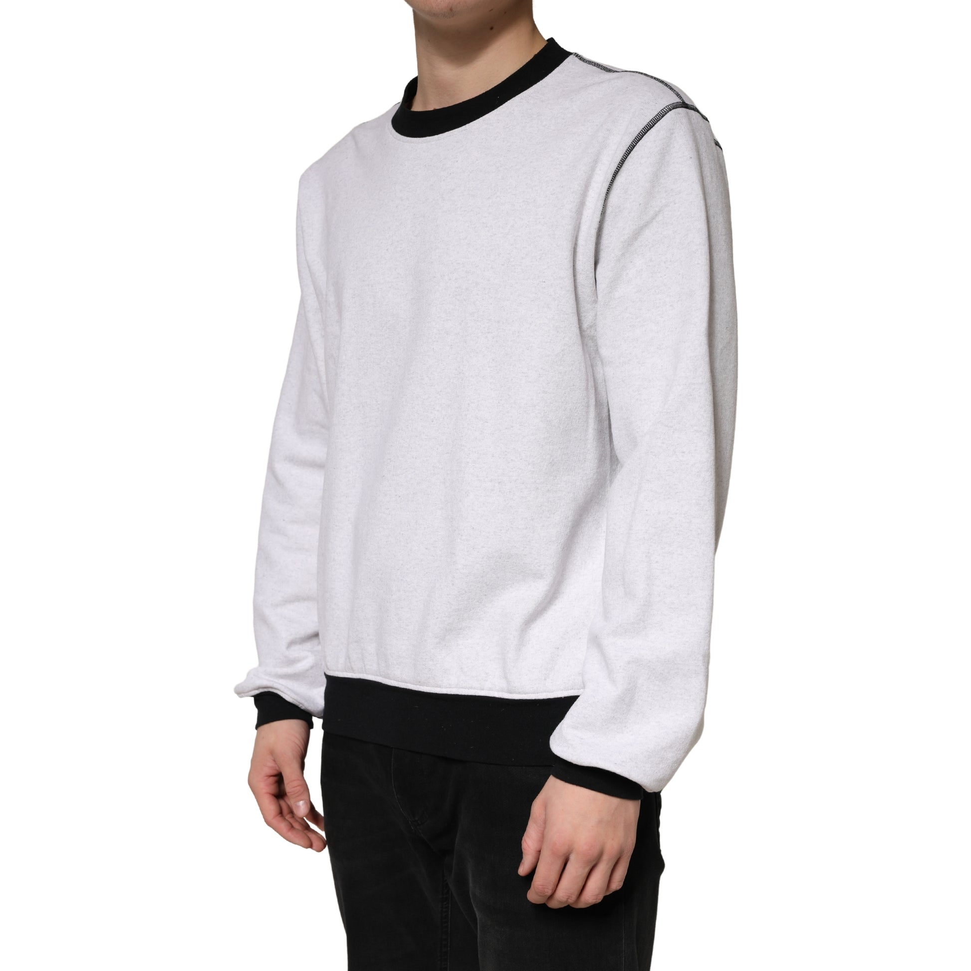 Dolce & Gabbana Light Grey Cotton Crewneck Sweatshirt