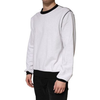 Dolce & Gabbana Light Grey Cotton Crewneck Sweatshirt