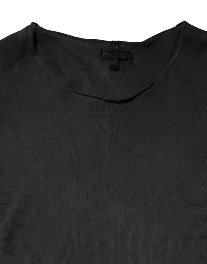 Dolce & Gabbana Black Cotton Crewneck Sweatshirt