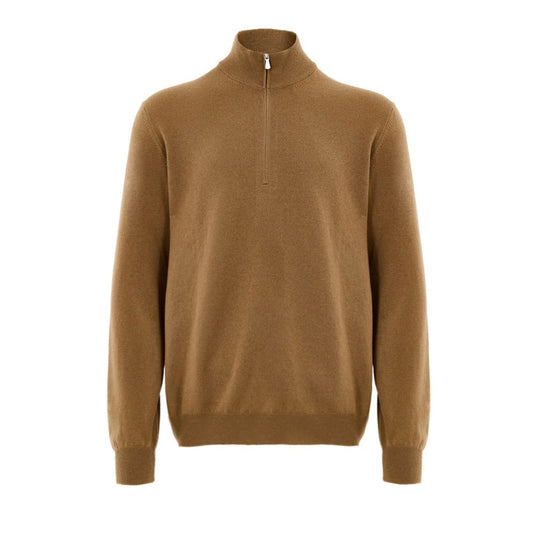 Gran Sasso Brown Wool Turtleneck Sweater