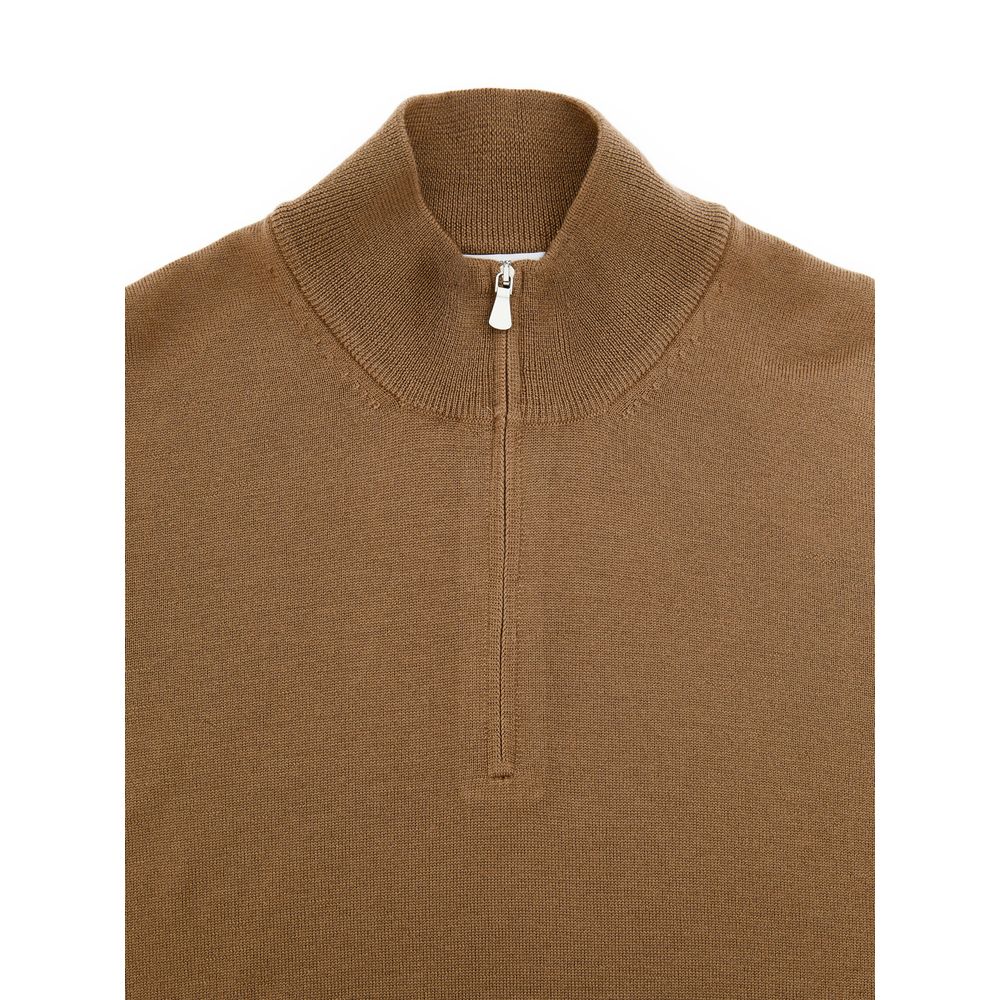 Gran Sasso Brown Wool Turtleneck Sweater