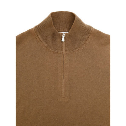 Gran Sasso Brown Wool Turtleneck Sweater