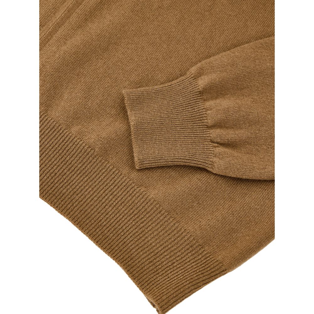 Gran Sasso Brown Wool Turtleneck Sweater