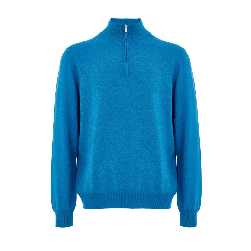 Gran Sasso Blue Wool Turtleneck