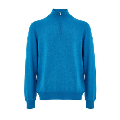 Gran Sasso Blue Wool Turtleneck