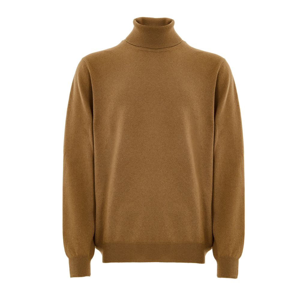 Gran Sasso Brown Wool Turtleneck Sweater