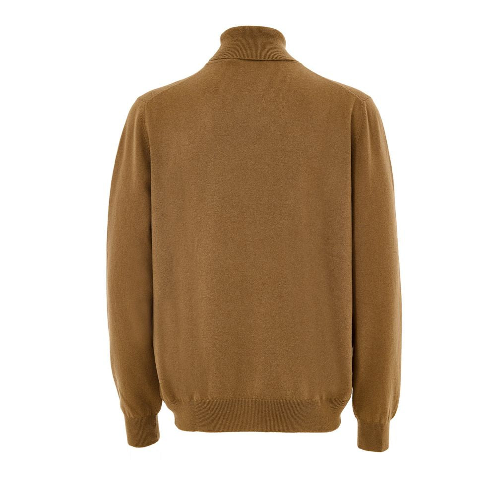 Gran Sasso Brown Wool Turtleneck Sweater