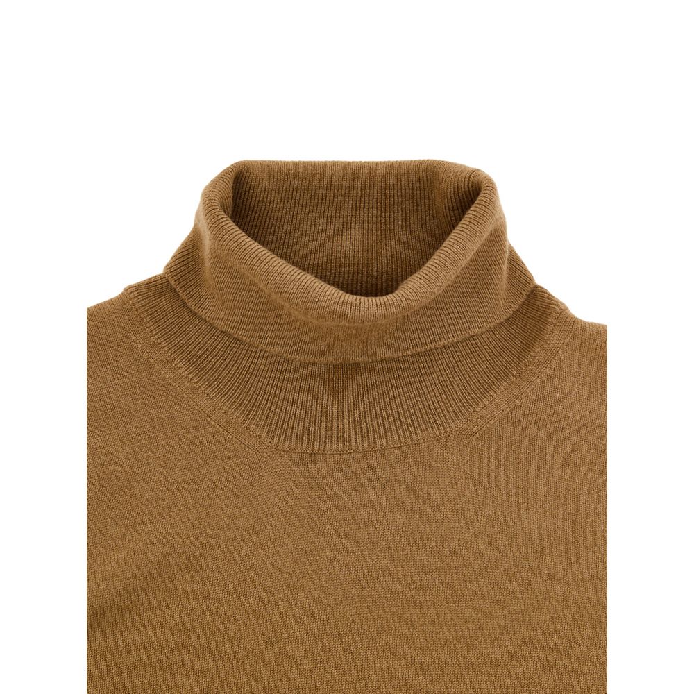 Gran Sasso Brown Wool Turtleneck Sweater