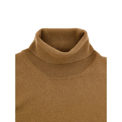 Gran Sasso Brown Wool Turtleneck Sweater