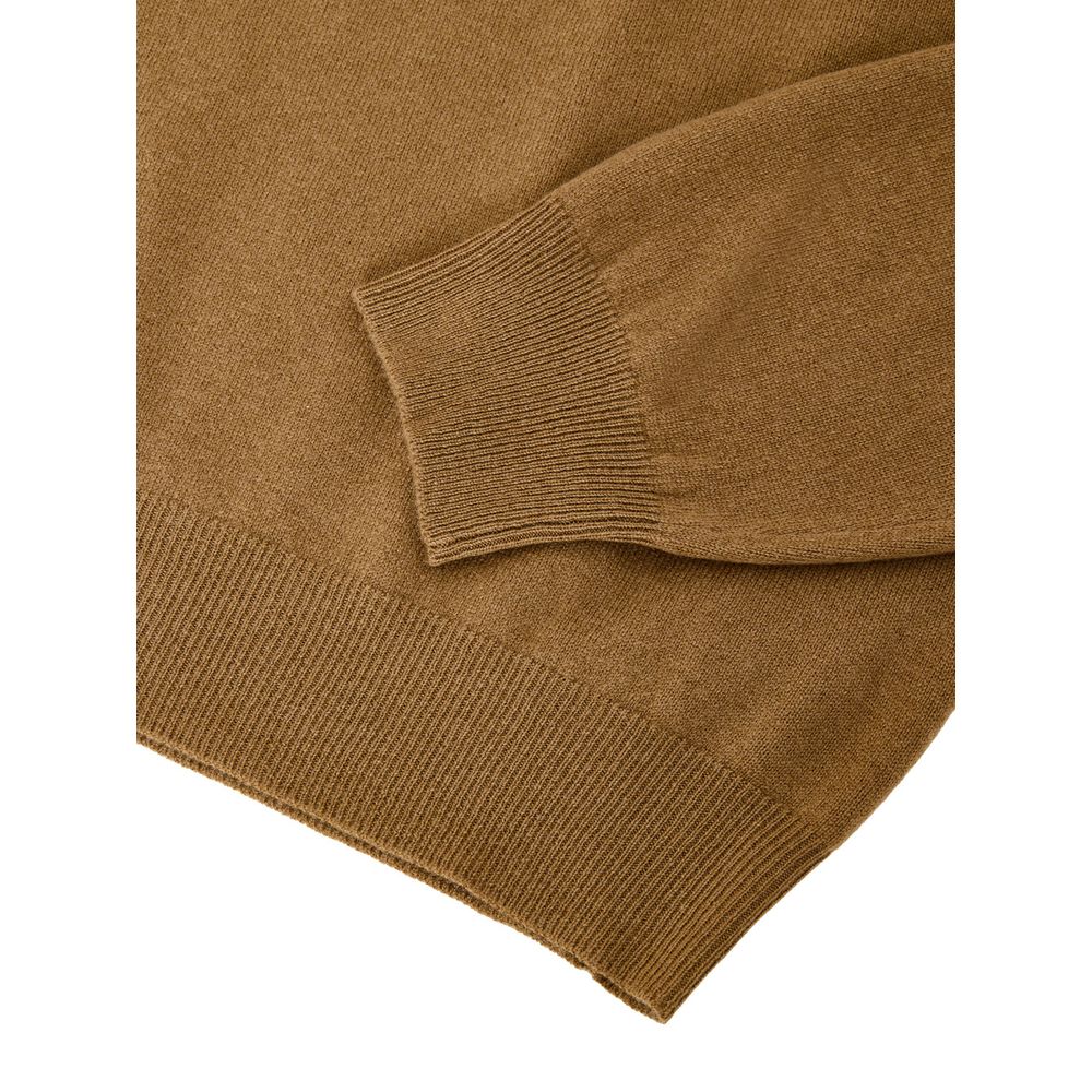 Gran Sasso Brown Wool Turtleneck Sweater