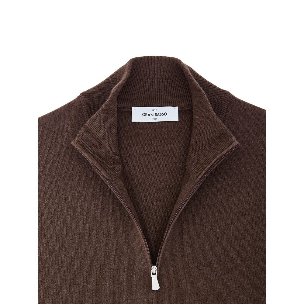 Gran Sasso Brown Wool Cardigan - Timeless Elegance for Every Occasion
