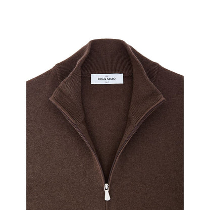 Gran Sasso Brown Wool Cardigan - Timeless Elegance for Every Occasion