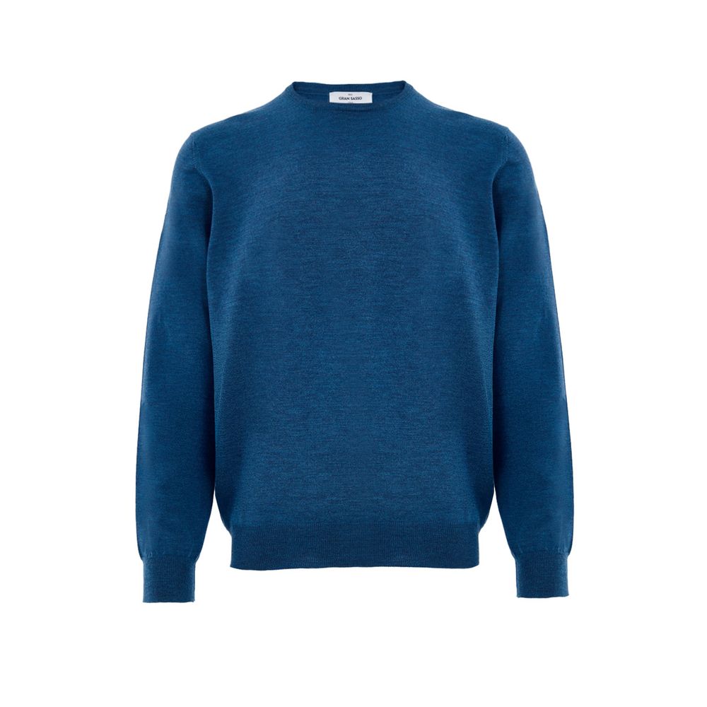 Gran Sasso Blue Wool Sweatshirt - Classic Comfort Redefined
