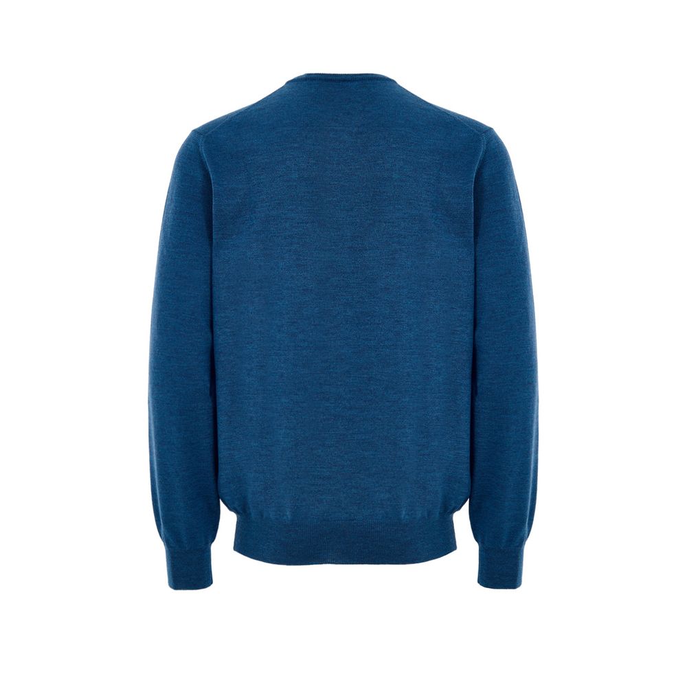 Gran Sasso Blue Wool Sweatshirt - Classic Comfort Redefined
