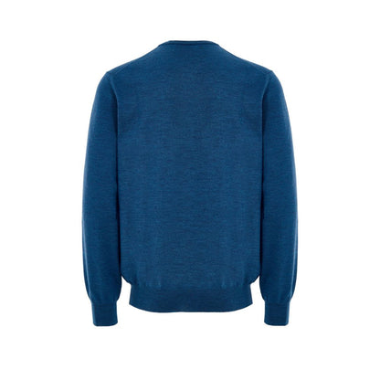 Gran Sasso Blue Wool Sweatshirt - Classic Comfort Redefined
