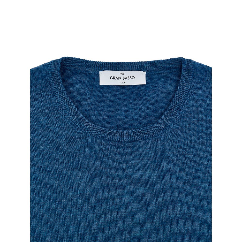 Gran Sasso Blue Wool Sweatshirt - Classic Comfort Redefined
